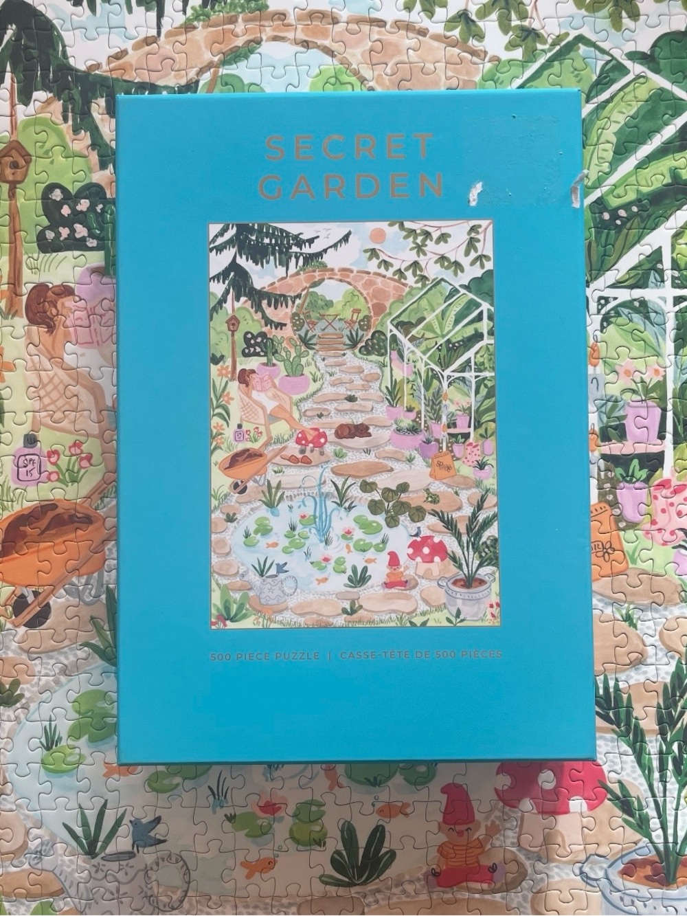 Secret Garden 500-Piece Puzzle - Turquoise Box Hobbry Puzzle Brand